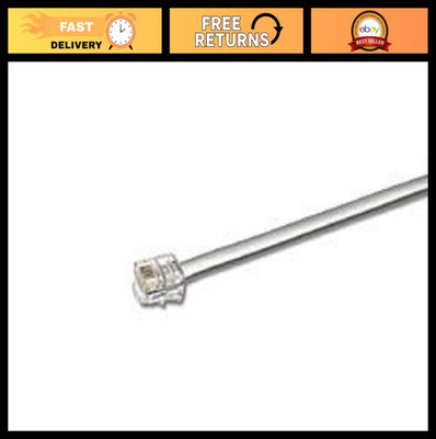 50ft RJ12 Telephone Cable, 6P6C Straight Wired Modular Cable, Silver, 6 Pin