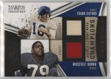 2009 Playoff National Treasures 34/99 Rosey Brown Frank Gifford Roosevelt #2 4f5