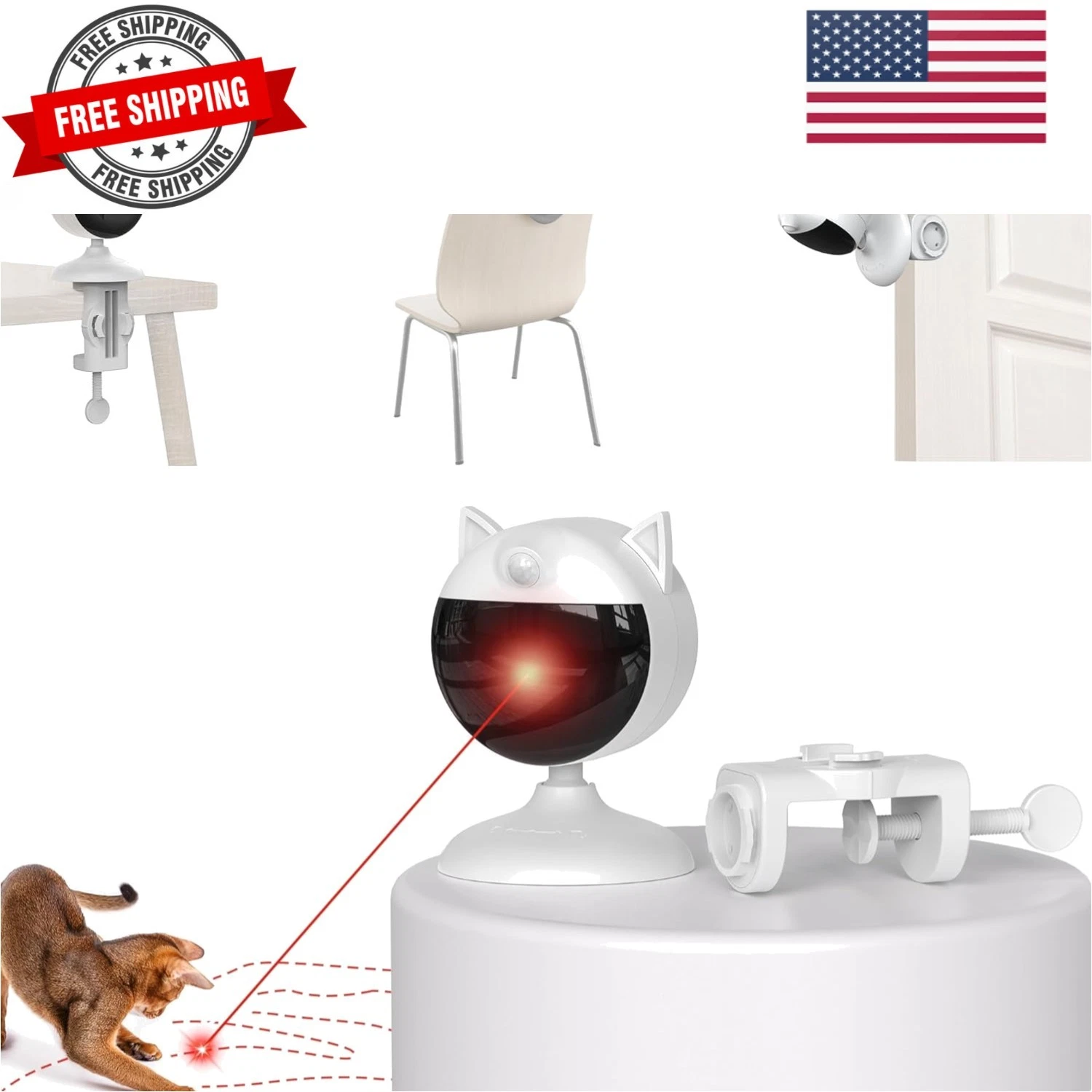 Smart Sensor Cat Laser Toys Interactive, Motion Activated Truly Random Trjaje...
