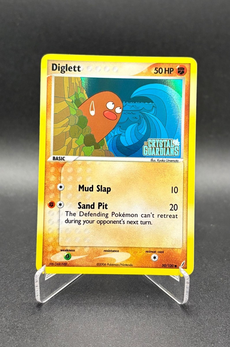Pokemon Diglett 50/100 - Reverse Holo Stamped EX Crystal Guardians