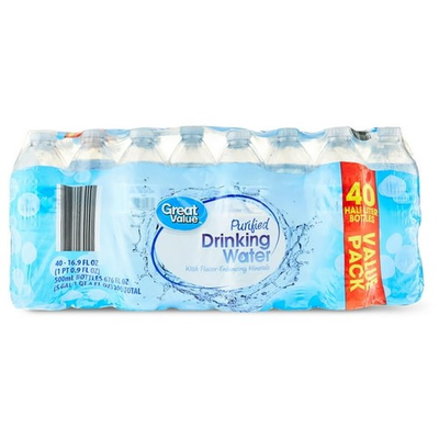 #ad Great Value Purified Drinking Water 16.9 Fl. Oz. 40 Count $5.77