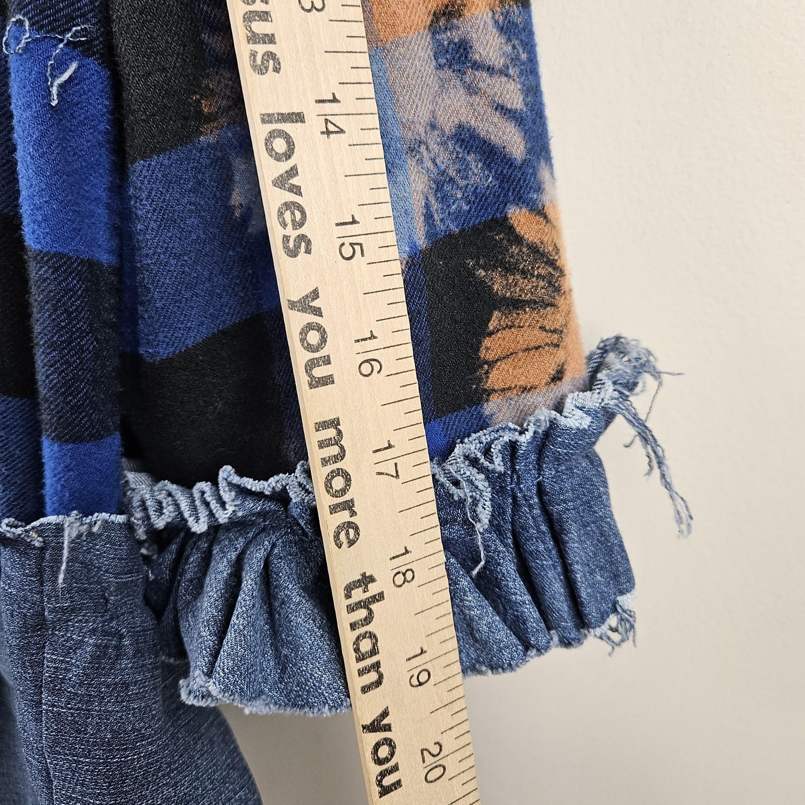 American Eagle Plaid Flannel Shirt womens Size XXL Tunic Custom Details Boutique