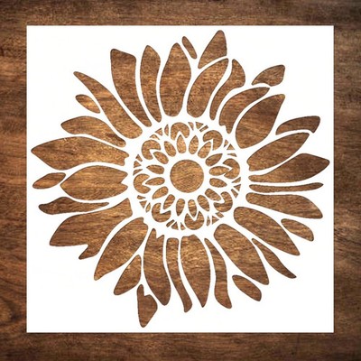 12x12 Inch Boho Sunflower Stencil for Painting on Wood, Canvas, Paper, Fabric...