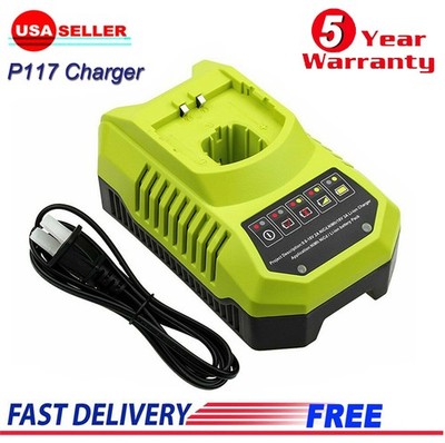12-18Volt Battery Charger P117 for Ryobi One Plus Li-on NiMH NiCD P108 P102 P100