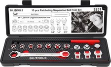 Bilitools 15-piece Universal Serpentine Belt Tool Setbelt Tensioner Tool Kit Wi