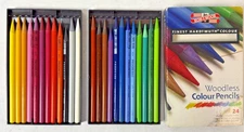 Koh I Noor Hardtmuth Woodless Colour Pencils Set of 24 Assorted--LIGHTLY USED