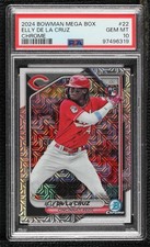 2024 Bowman Mega Box Chrome Mojo Refractor Elly De La Cruz PSA 10 GEM MT 0e1b