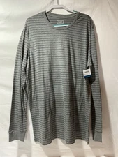 The Foundry Young Men’s Shirt size XL T Gray Double Striped long sleeve  NEW
