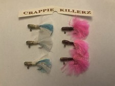 6 Crappie Killers Fishing  Jigs  Berta’s Bugs  1/32 Hand Tied In Rome City, IN