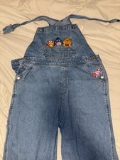 Vintage Disney Winnie Pooh Eeyore Piglet Tigger Overalls Women  s Large