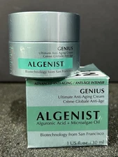 ALGENIST Genius Ultimate Anti-Aging Cream with Agluronic Acid 1 oz - New In Box!