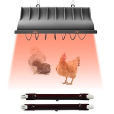 Chicken Coop Heater for Chicks,Brooder Heater with 2pcs Heat Lamp 250W and 17...