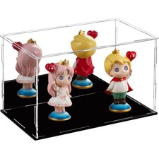 Acryl Vitrine Schwarz Transparent Figuren Display Box Staubschutz 25cm
