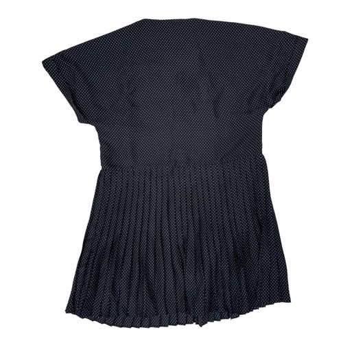 Zara: Mini Vestido Plisado a Lunares Negro Botón Frontal Ajuste y Acampanado: M - Imagen 11 de 16