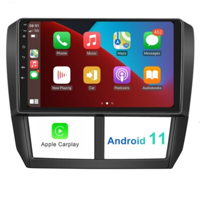 9'' Carplay Android 11 Car GPS Radio for Subaru Forester Stereo 2008-2012 GPS Nav