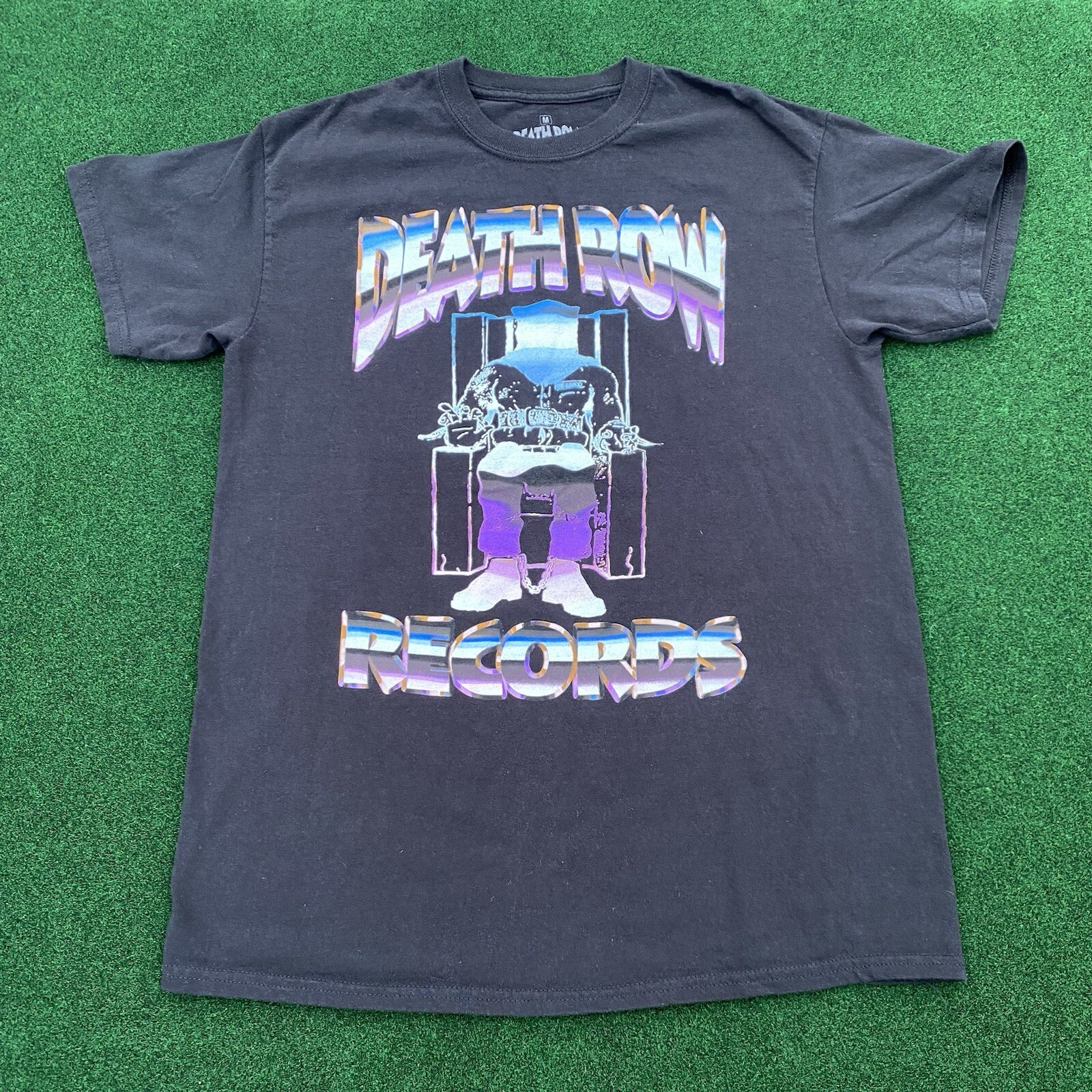 FILA Maglietta Death Row Records da uomo blu maniche corte grafica collo equipaggio