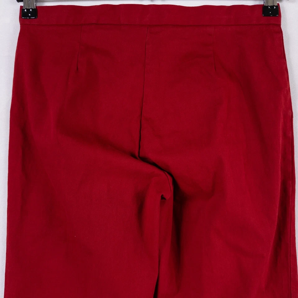 Pantalones De Colección Y2K Azul Asfalto Juniors 7 Rojo Oscuro Algodón Elástico Corte Bota Aberturas Laterales Foto 4 de 4