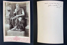 Italy, Rome, Mose di Michelangelo, Photo. G. Castelli Vintage print, Tirag