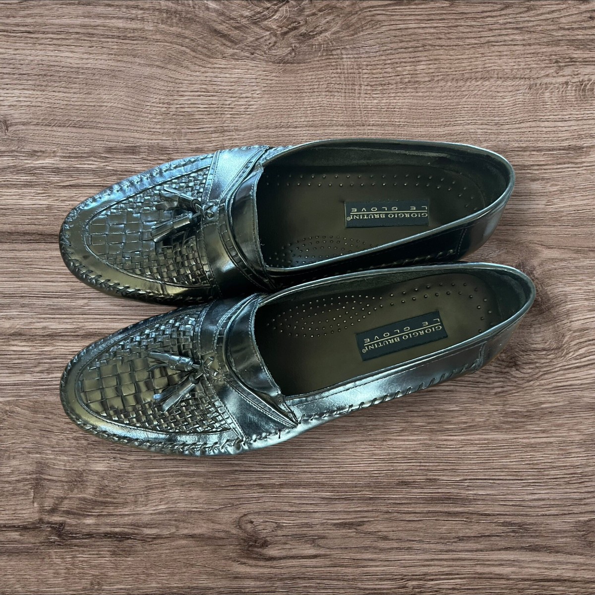 Giorgio Brutini Black and Cream Loafers with Tassels Giorgio Brutini Men main image 2