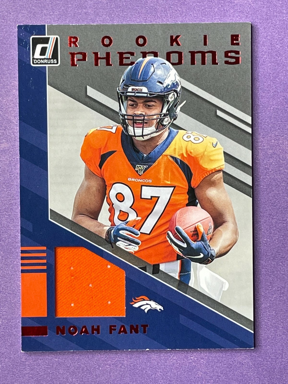 Noah Fant Panini Donruss Rookie Phenoms Jerseys #RPJ20 Red