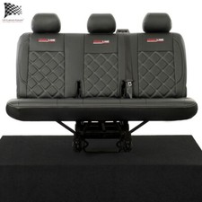 VW TRANSPORTER T5/T5.1 REAR SEAT COVERS LEATHERETTE & EMBROIDERY (2003-2015) 854