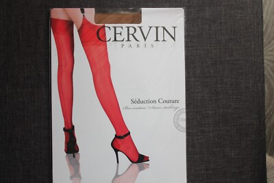 Cervin Seduction Couture Naht Strümpfe Gr. 30/32 (T0) Tan 15 den RHT Nylons Neu