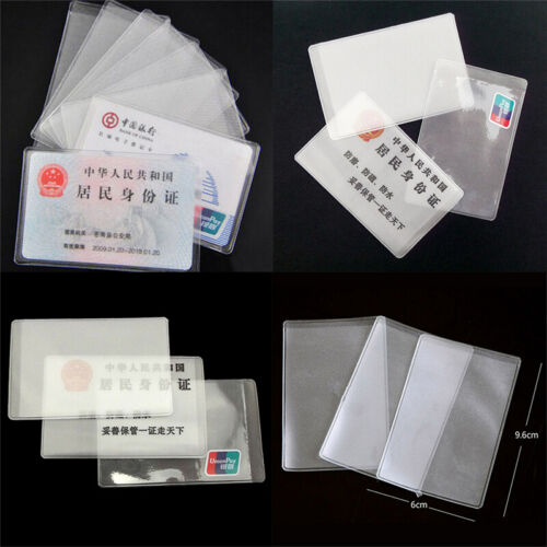 10X PVC Credit Card Holder Protect ID Card Business Card Cover Clear Froste CA - Picture 2 of 8