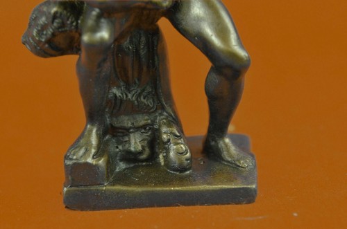 Hot Cast Miniature Austria Wresting Men Bronze Artwork Signed Sculpture Figurine - 第 9/10 張圖片