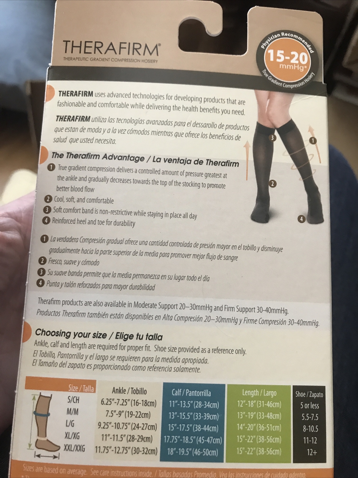 Therafirm Womens Therapeutic Compression Knee High Stockings 1520 Mmhg