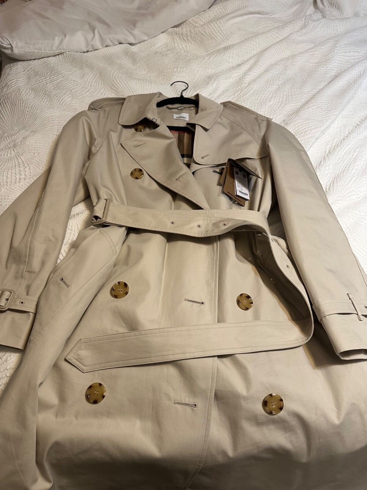 Burberry women's size 12 classic trench coat-image
