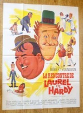 RENCONTRE DE LAUREL & HARDY affiche cinema originale 160x120 cm '67