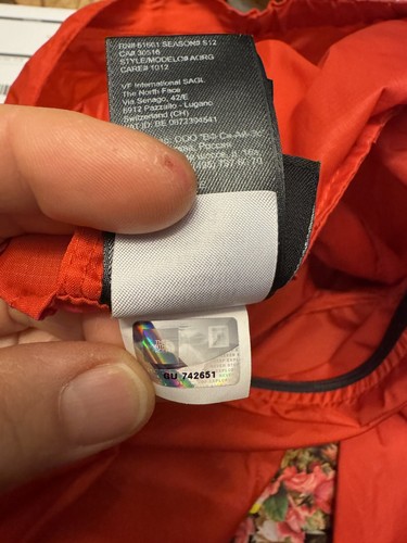 The North Face Kids Hydrenalite windbreaker jacket orange red nylon EUC XL 14/16 - Picture 9 of 10