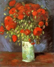 Red Poppies Vincent van Gogh 1886 Post-Impressionist Floral Still Life Art Print