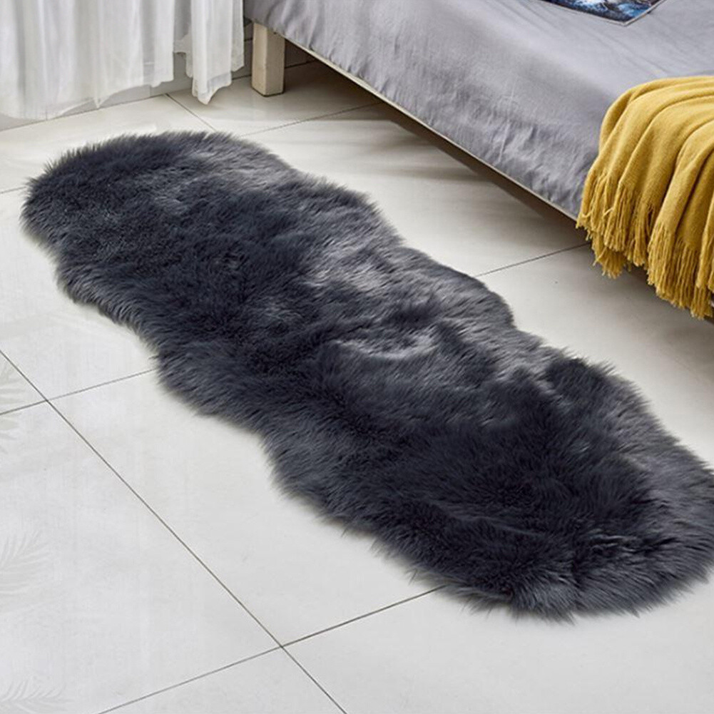 Fluffy Carpet Non Slip Shaggy Soft Rugs Faux Wool Rug Faux Fur Bedroom