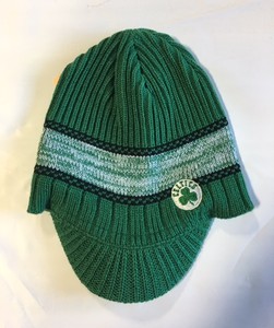 Boston-Celtics-Knit-Beanie-Toque-Skull-Cap-Winter-Hat-NEW-NBA-Green-Visor-Brim