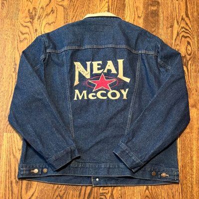 Neal McCoy Denim Jacket Wrangler XL Autographed Country Music Embroidered