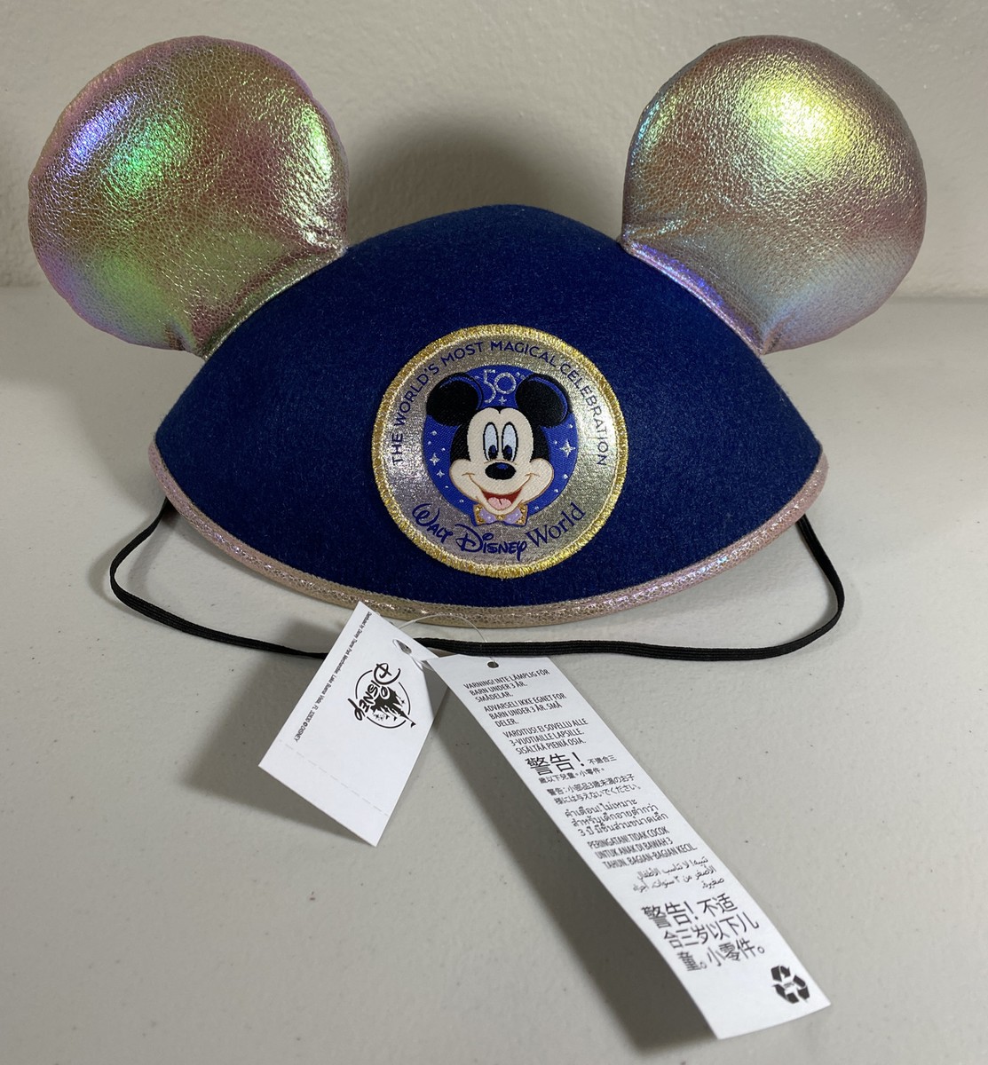 Walt Disney World 50th Anniversary Mickey Mouse Blue Ear Hat  display picture 3