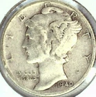 1940-S Mercury Dime - GOOD - Free Shipping