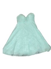 MORILEE MADELINE GARDNER 31034 Mint Lace Strapless Short Dress Prom/Bridesmaids