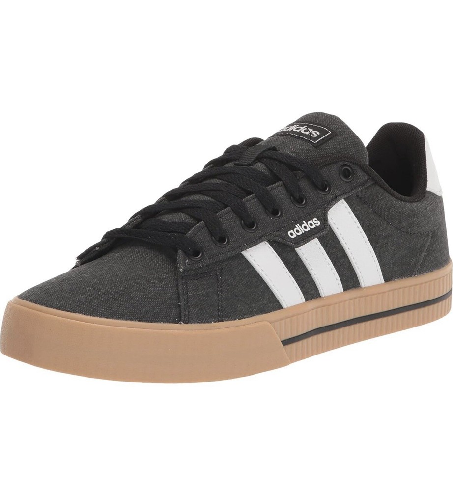 Adidas Men's Daily 3.0 Skate Shoes Sneakers Black/White/Gum, Size 8.5 New In Box