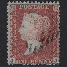 N48_12 GB QV 1855 1d PLATE 13 SG24-C3(1) JJ FU MISSING IMPRIMATUR LIGHT CANCEL