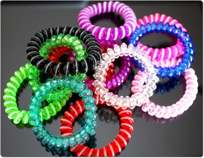 Haargummis XL Zopfgummi Haarband Armband Telefon Kabel Neon Paris  Frankreich