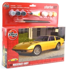 Airfix Maserati Indy Starter Set W Glue Paints Brushes 132 Model Kit A55309