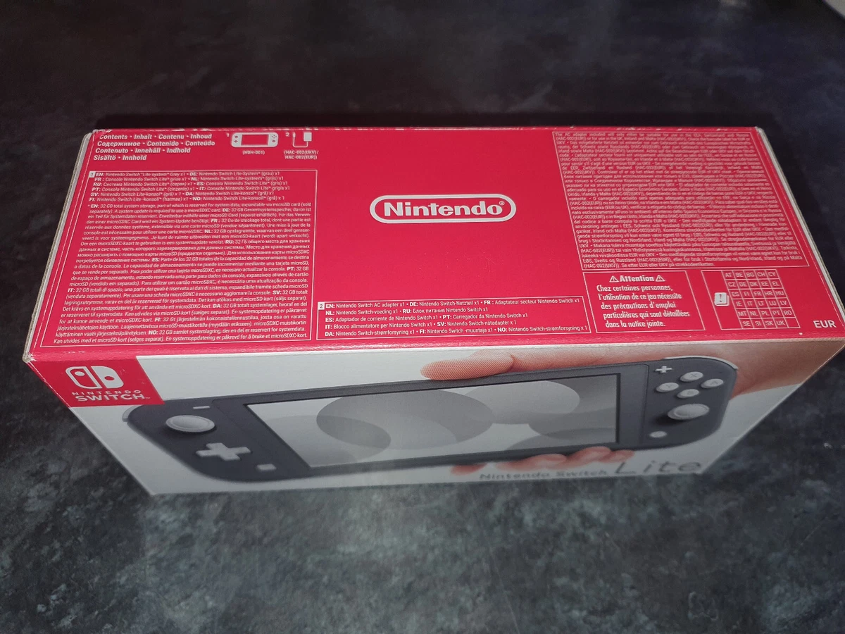 NINTENDO Switch Lite Grey New Sealed UK Specs Wrnty Quick Ship Sale