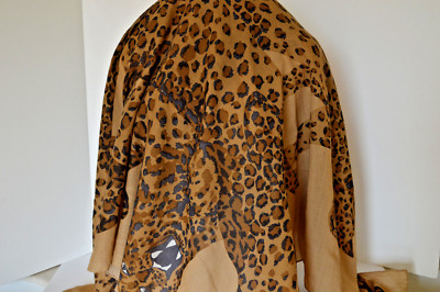 Shawl Wrap Mondi Made In Italy '' Six Full Length Cheeta's ''100% Wool N.Marcus 