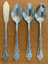 4pc International Stainless Flatware INS23 floral taiwan
