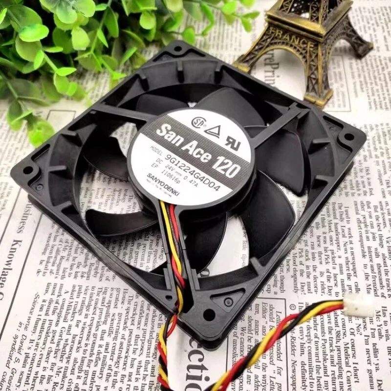 Original SanAce120 9G1224G4D04 12CM 12025 24V 0.47A inverter cooling fan - Image 4 of 4