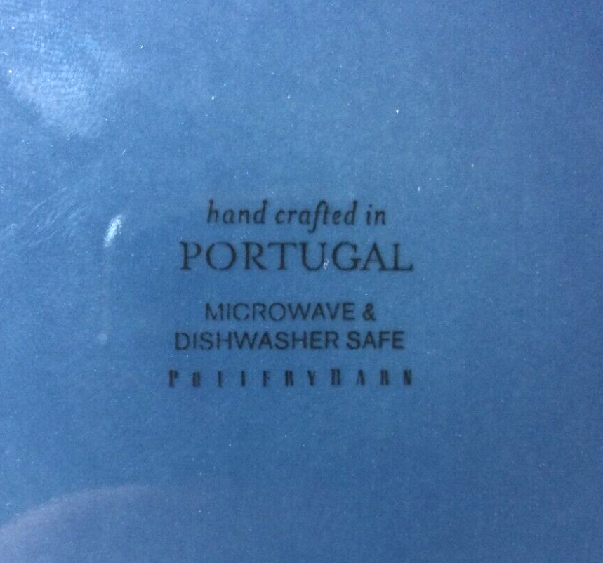 Pottery Barn Cambria Ocean Blue Salad Plate 9 3/4" Portugal eBay