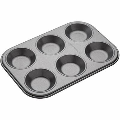 MasterClass 6-Hole Non-Stick Shallow Baking Tray  Mince Pie Tin, 24 x 16 cm