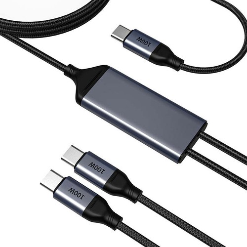 3.2FT USB-C Splitter Cable works with TONEMAC N18 Neckband Bluetooth Earbuds - Picture 3 of 6